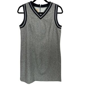 Abercrombie & Fitch Vintage Wool Blend Academia Sleeveless Shift Dress‎ Gray 8